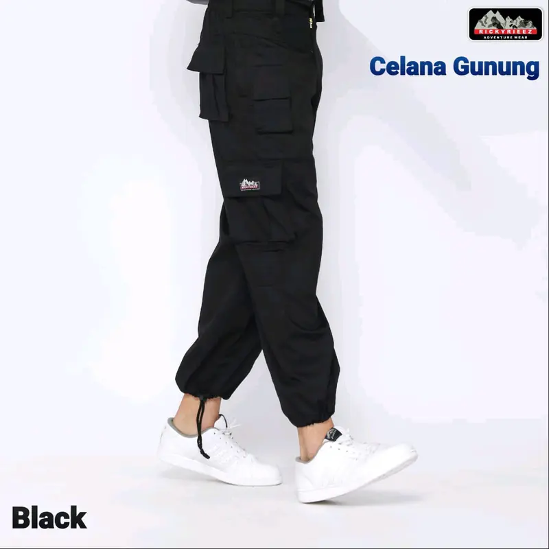 Celana Gunung Outdoor bahan Drill Rickyrieez - Celana Jogger Cargo Pria Wanita Kualitas Premium 0