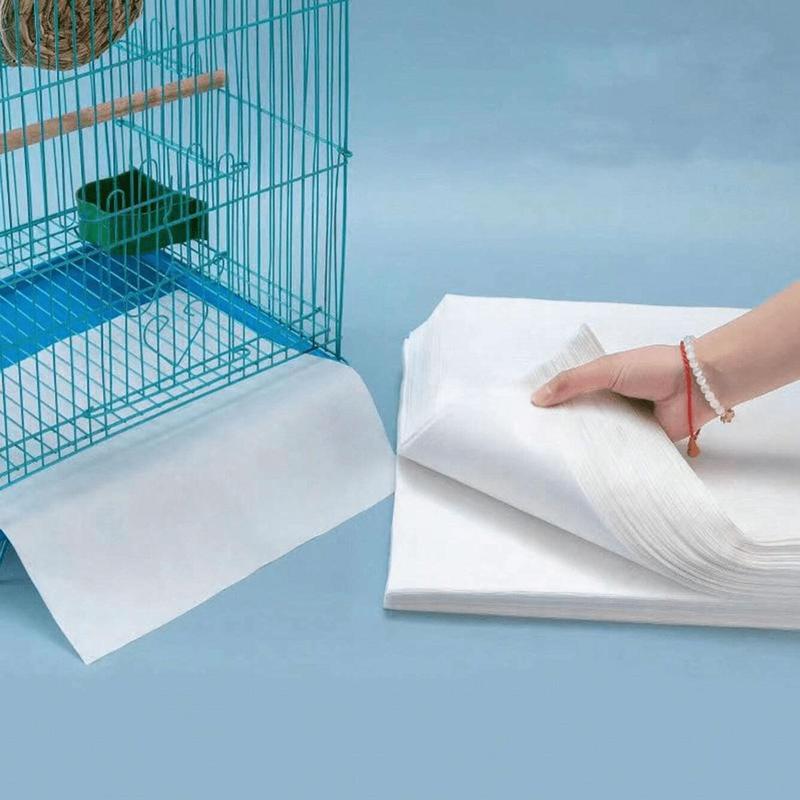 Disposable Absorbent Bird Cage Liner, 10pcs/set Non-woven Bird Cage Liner, Parrot Cage Cleaning Pad, Pet Supplies 3