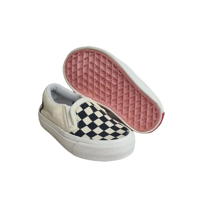 Sepatu Anak Bayi Laki-laki Perempuan Slip On Catur Cream Size 16-20 1
