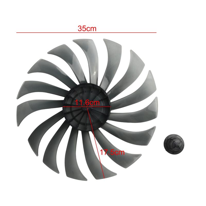 14 Inch Floor Fan Table Fan Blade With Nut Cover Fan Blade Fan Accessories 3