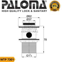 Gambar PALOMA WTP 7301 SARINGAN AIR WASTAFEL AFUR KEPALA SIFON POP UP WASTE BRASS LUXURY GOLD dari GOLDEN HARDWARE KENARI MAS Kota Administrasi Jakarta Pusat 3 Tokopedia
