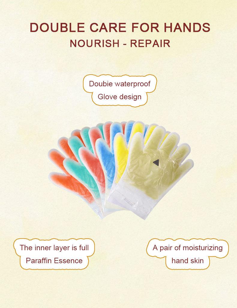 Product Introduction of Foreign Trade Exclusive Hand Wax Glove Hand Wax Mask Fading Wrinkle Moisture Replenishment Repair Hand Care 140G Pack 8
