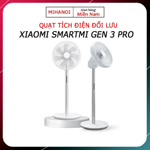 [FLASH SALE] Quạt tích điện đối lưu Xiaomi Smartmi Gen 3 Pro Circulation Fan | Phiên Bản Quốc Tế | QuạT Tích điện 24h  | Quạt thông minh | Động cơ không chổi than DC, tạo gió 3D hiện đại