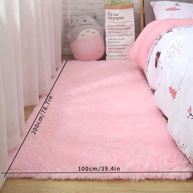 Autumn Homeware Solid Color Comfortable Fuzzy Rug for Room Decor, 1 Count Non-slip Soft Cozy Large Rug for Kitchen Living Room Bedroom Bedside, Cozy Home Accessories, Christmas Gifts, Christmas Decorations 3