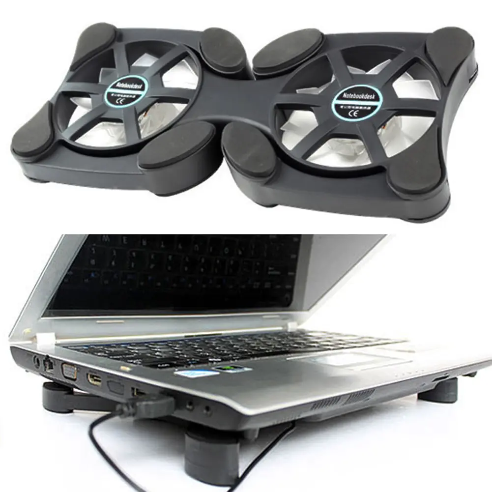 14inch Foldable Portable USB 2 Fan Laptop Notebook Radiator Heatsink Cooling Pad