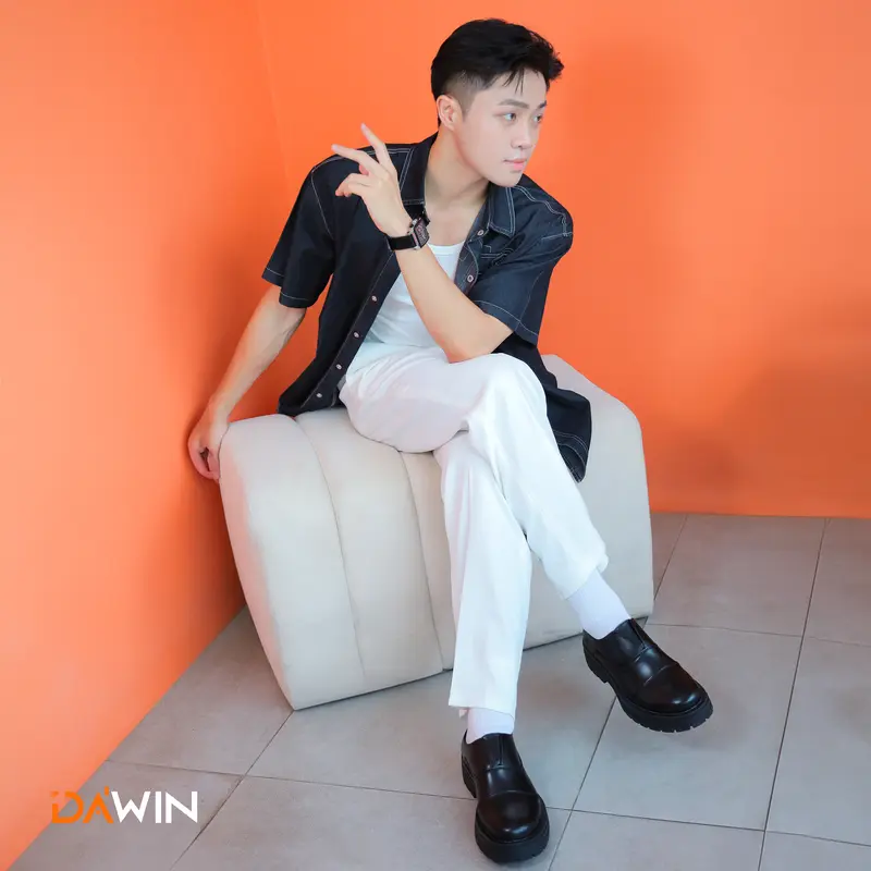 Giày da nam LAZY OXFORD đế Chunky trẻ trung - DAWIN Shoes 5