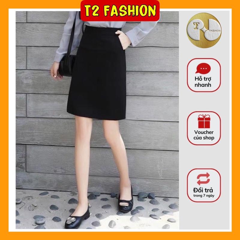  Chân váy công sở dáng chữ A dài ngang gối có túi Nữ 