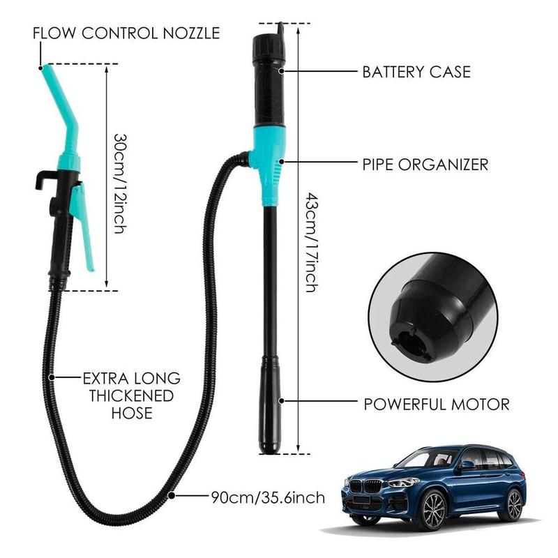 Product Introduction of 1 Pcs Plastic Fuel Transfer Pump Electric Oil Pump Controlled Flow Nozzle Car Battery Fuel Tank Oil Pump 36