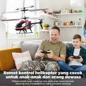 Helikopter Remote Control 3.5 Channel RC Helicopter Pesawat Mainan Terbang dengan Lampu Ekor Brwarna