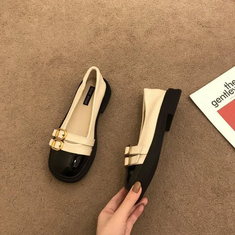 Giày Mary Jane, Phong Cách Pháp Phẳng Cổ Điển, Phong Cách Preppy, Đế Mềm, Giày Lười, Giày Cao Gót Cắt Nông, Hàng Mới Về Mùa Lò Xo 2023 Nữ Shoes 0