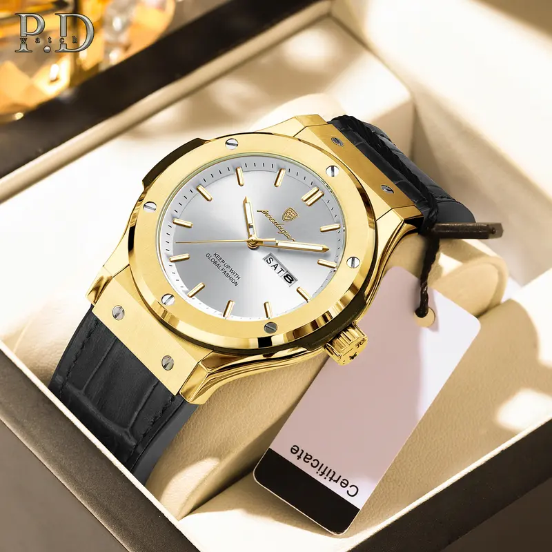 Đồng Hồ Nam Thương Hiệu POEDAGAR Chống Thấm Nước Đồng Hồ Đeo Tay Dạ Quang Phong Cách Sang Trọng Watch Voi 6