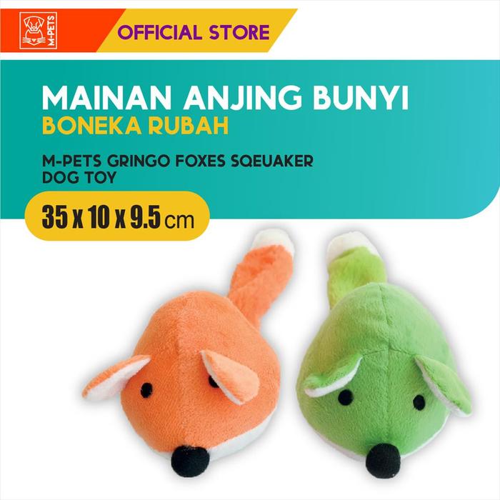 Gambar M-Pets Gringo Foxes Squeaker Dog Toy / Boneka Rubah Mainan Anjing dari M-Pets Volk Pets Indonesia Kota Tangerang Tokopedia