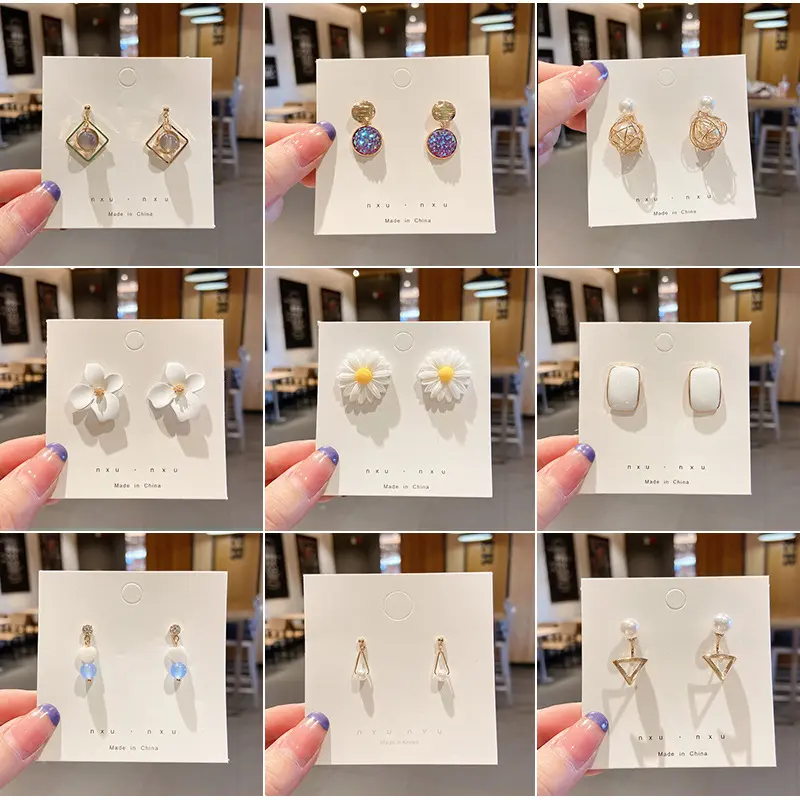 INS Retro Exaggerated Earrings Women's South Korea 925 Silver Stud Earrings Women's Elegant Tassel Earrings Fashion Grandeur Personality European and American