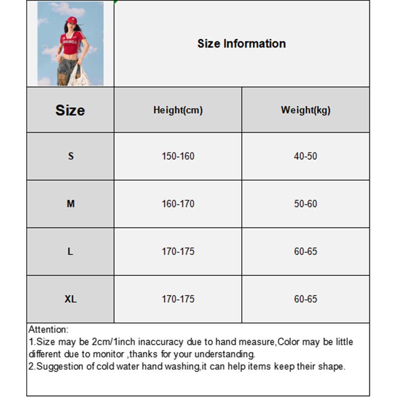 Product Introduction of American Retro Letter Print V-neck Short Sleeve T-shirt Women Y2K  Crop Top 28