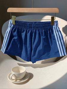 Shorts de gimnasio profundos con franjas laterales, ropa de gimnasio para correr casual, transpirable y de secado rápido, diseño simple y versátil para hombres y mujeres