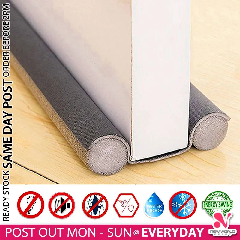 ( 95cm ) Dust Sound Wind Insect Blocker Seal Guard For Door Bottom With Rubber Foam Strip