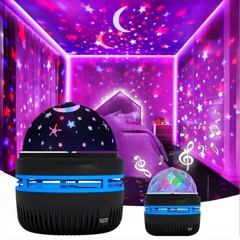 Dengan Langit Malam Bulan Bintang/ Lampu Starry Projector Galaxy Bintang Lampu Tidur / Lampu Proyektor Anak-anak
