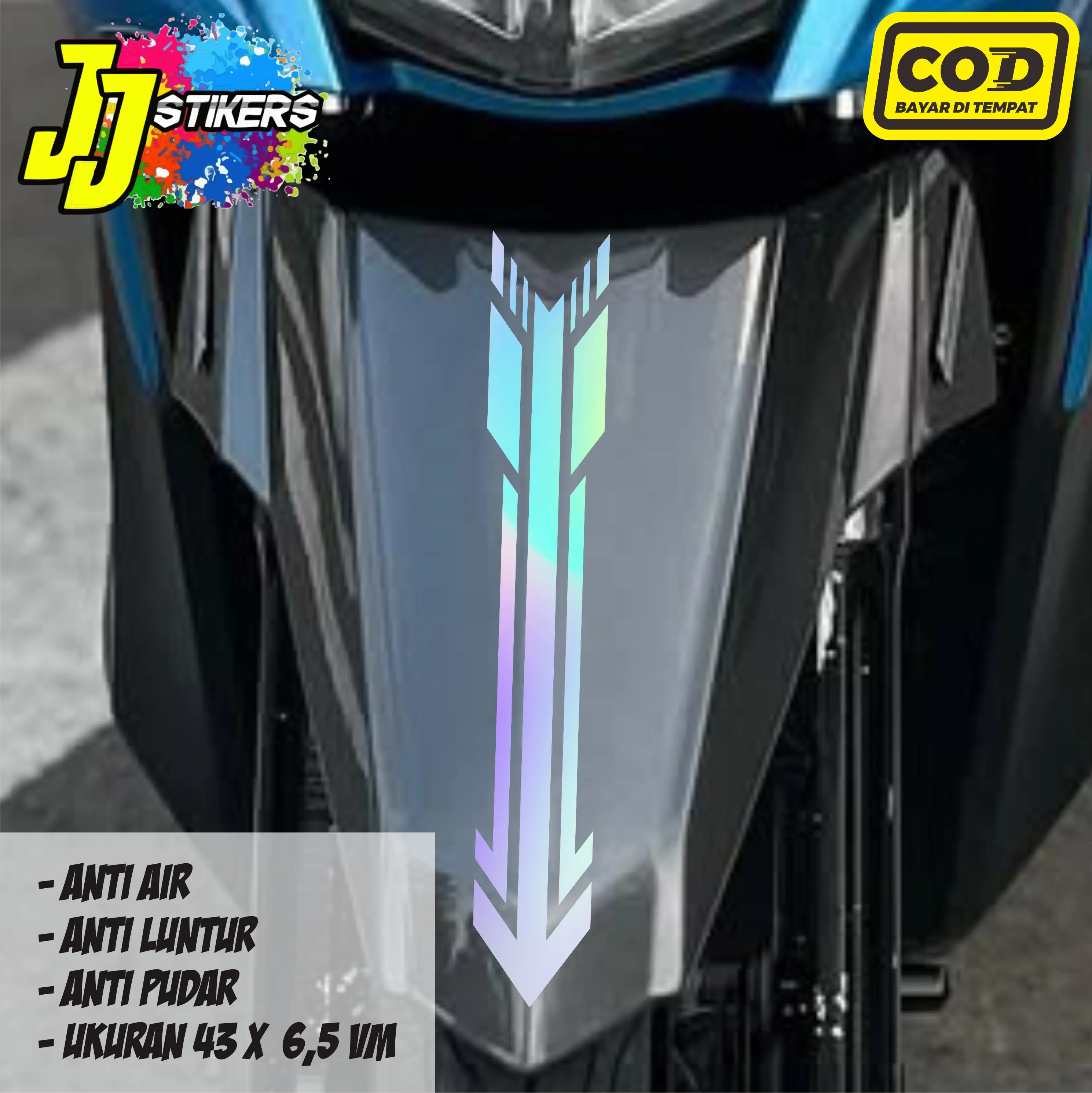 stiker spakbor depan motor reflektor Reflective sticker motif grafis ...