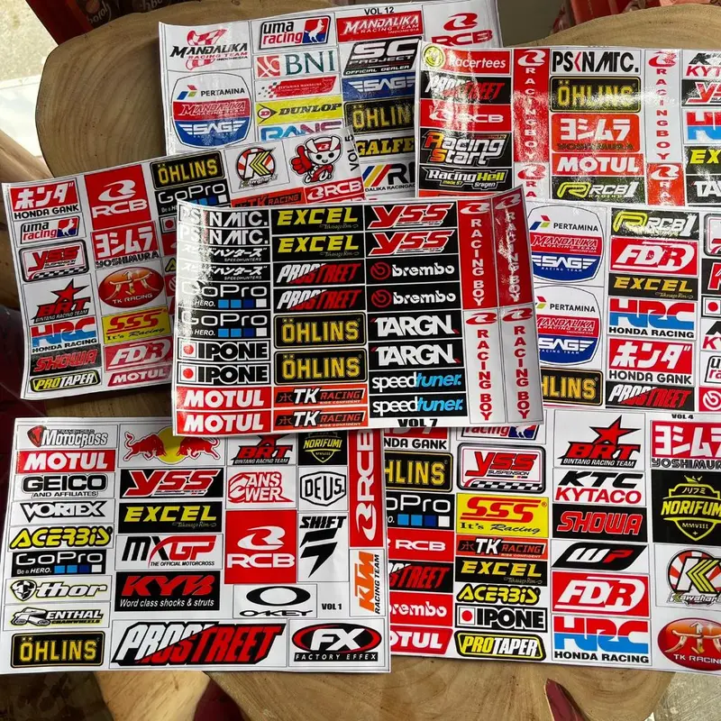 Sticker Pack Racing Stiker Motor harga perlembar sudah laminasi anti gores tahan air 0