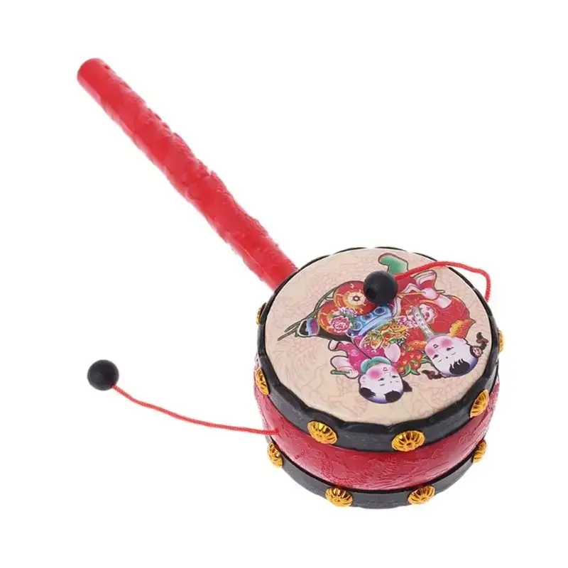 Trống Lục Lạc Quay, Phong Cách Truyền Thống, Đồ Chơi Trẻ Em, Tambourine, Đồ Chơi Vui Nhộn, Trống Khỉ, Thiết Kế Hoạt Hình, Làm Bằng Nhựa, Đồ Chơi Âm Nhạc Chuông Lục Lạc Cầm Tay 7