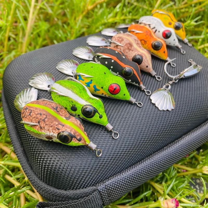 Nhái hơi Chàng hiu  MK -CHÌ ĐÚC-lưỡi độ thủ công 3.8cm Fishing Câu Cá
