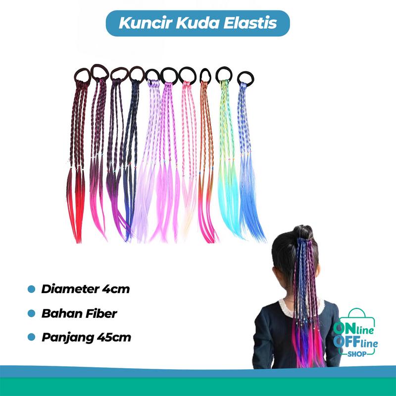 Kuncir Kuda Elastis Model Rambut Palsu Untuk Anak Perempuan Fashion ...