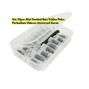 Set 21pcs Alat Ban Tubeless Mobil Karet BR302 Tambal Motor Paku Vakum Perbaikan Kit Tubles Universal