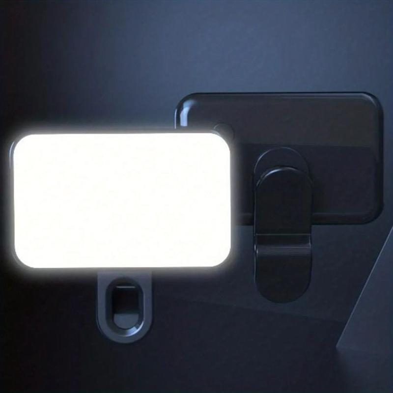 Portable LED Light Mini Selfie Fill Light Rechargeable Adjustable Selfie Light Clip-on Make Up 3 Modes LED Light For Laptop Laptop Tablet Meeting 1