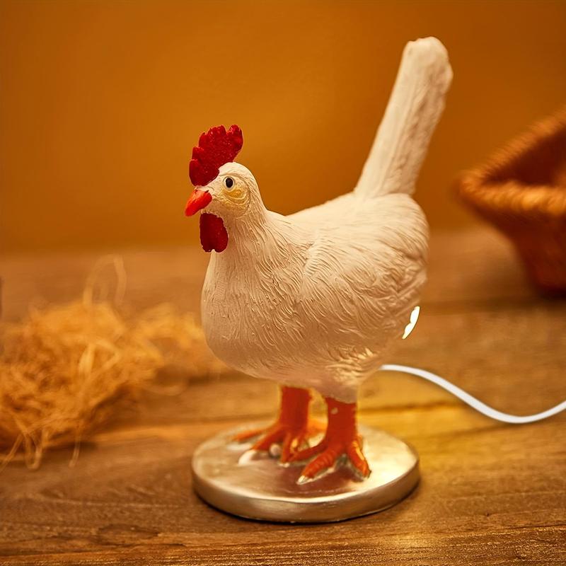 Chicken Design Desktop Decorative Light, 1 Count Cute Resin Animal Design Desktop Decorative Light, Creative Desktop Light for Home Office Decor 4