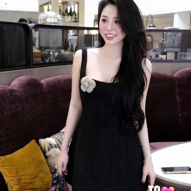 Đầm dạ tweed tiểu thư hoa trà size S,M( ảnh thật) 1