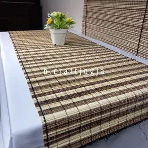 Taplak Meja Tenun Lidi Alas Foto Murah Unik Ukuran 35x90cm Cocok Buat Souvenir Kerajinan Jogja