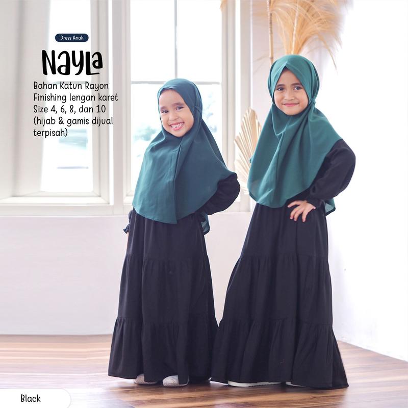 Product Introduction of Gamis Anak Perempuan Muslim 4 s/d 11 Tahun Homey Dress Nayla Polos By Erlimakids Bahan Katun Rayon Viscose Premium Lucu Dan Cantik Nyaman Dipakai Bisa COD 1