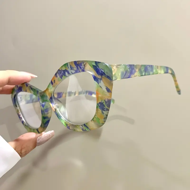 Apaircircle Y2K Colorful Cat Eye Anti-Blue Light Glasses - Stylish PC Lens Eyewear with Metal Hinges, Vibrant Multicolor Design for Men & Women, Includes Protective Case, Daily Wear Eyewear, Durable Eyeglasses gentle monster shades  wear 6