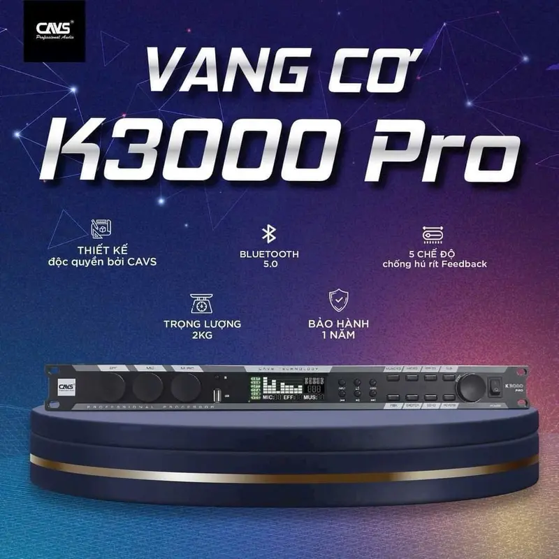CavS Vang Cơ K3000 Pro - Thiết Kế Độc Quyền Bluetooth 5.0 & 5 Chế Độ Chống Hư Rít Feedback - Sản Phẩm Karaoke Gia Đình Quốc Dân Nhất & Hay Nhất 0