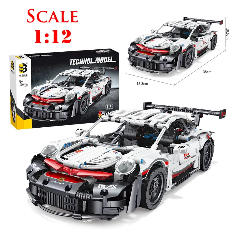 Size 38cm - Lắp Ghép Xếp Hình Mô Hình Xe Oto Porsche ,Lắp Ráp Mô Hình Xe ô tô Thể Thao Siêu Xe Pors