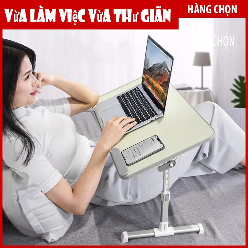 Bàn laptop gấp gọn A6 , bàn laptop gấp gọn để giường