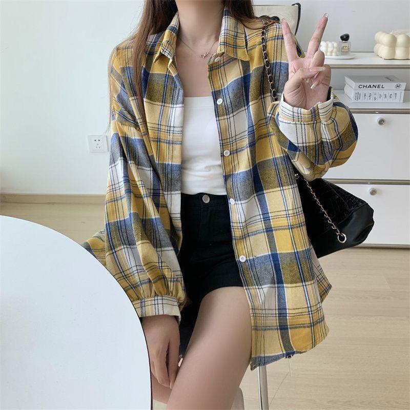 Product Introduction of Áo Sơ Mi Độc Đáo, Phong Cách Hàn Quốc, Cao Cấp, Thiết Kế Đẹp, Dành Cho Nữ, Thích Hợp Cho Mùa Xuân 2023, Phong Cách Cổ Điển Pháp, Dễ Phối Đồ, Áo Khoác Sơ Mi Kẻ Sọc Dáng Rộng 18