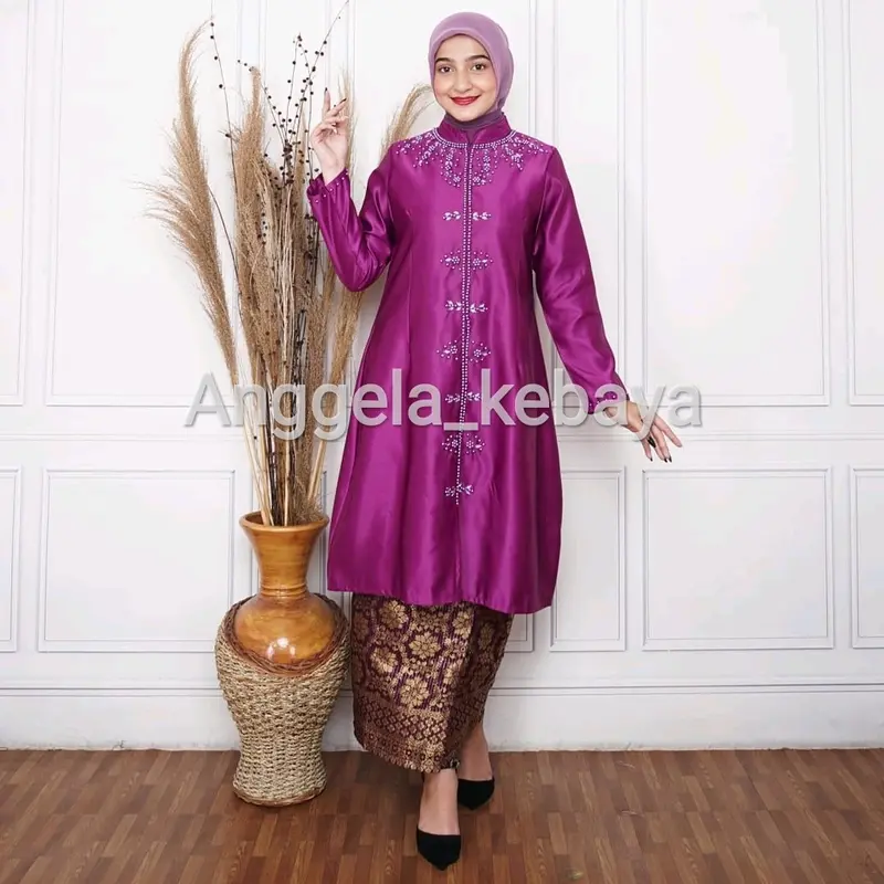 Baju kurung Payet mutiara/Baju kurung saten Melayu/baju kurung premium Mutiara 6
