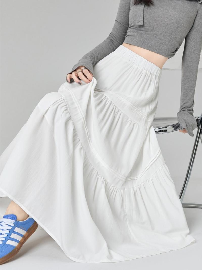 Product Introduction of Women's Solid Color Skirt, Casual Fashion A Line Skirt for Daily Wear, Ladies Bottoms for All Seasons 3