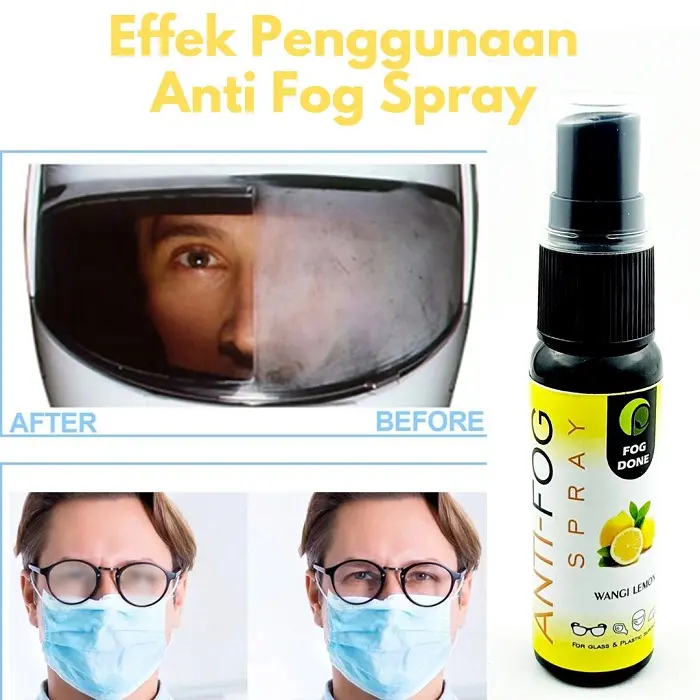 Cleaner Cairan Pembersih Kacamata Spray Anti Fog Anti Embun Anti Uap kemasan 30ml Wangi Lemon 2
