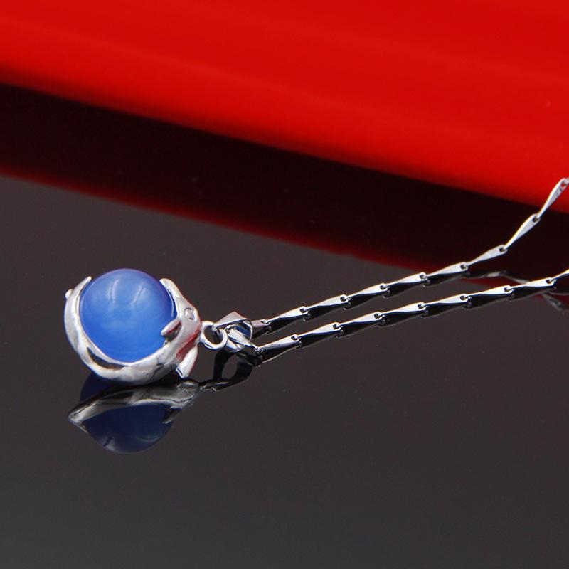 Product Introduction of 925 Silver Necklace Japanese and Korean Simple Women Clavicle Chain Pure Copper Silver Plated Choker Box Water Wave Pure Necklace Short Necklace 21