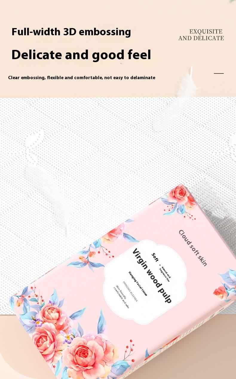 Product Introduction of Premium Original Wood Pulp Hanging Tissue for Home Use 8