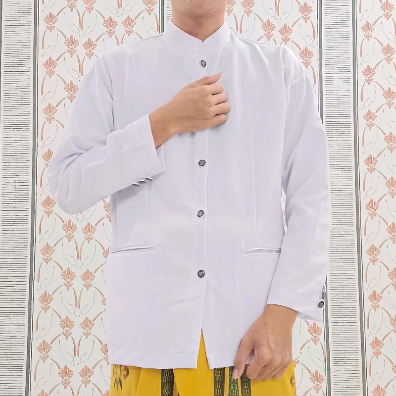 JASKO MANDADIN VIRAL REAL PIC Polos Bunga Putih Hitam Baju Bordir Muslim High Panjang 1
