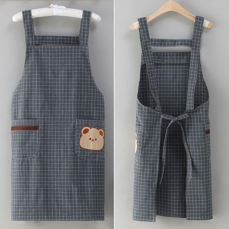 Tạp dề nấu ăn bằng Vải bông Polyester, Tạp dề chống bẩn thoáng khí, thích hợp để nấu ăn tại nhà và phục vụ ăn uống, quần áo làm việc chống bẩn