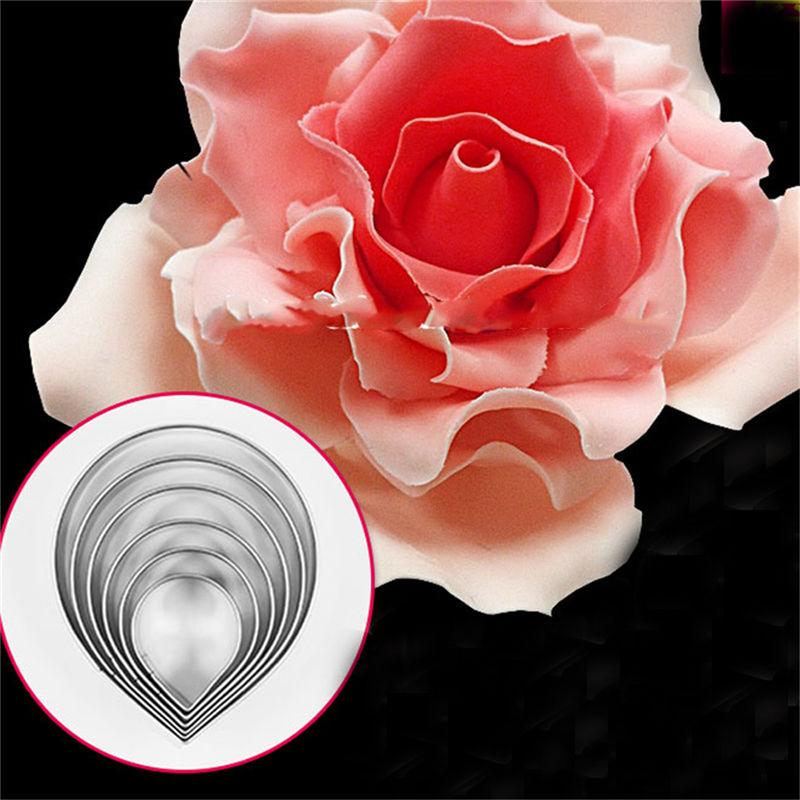 Product Introduction of [WWW] 6PCS/Set Rose Petal Mold for Cake Decor Fondant Sugarcraft Cutters Tools Mould 15