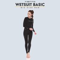 Gambar Tiento Wanita  Wetsuit Swimwear Basic Black Baju Celana Pakaian Renang Diving Surfing Original - BASIC, 4XL dari TIENTO INDONESIA Kota Bandung 1 Tokopedia