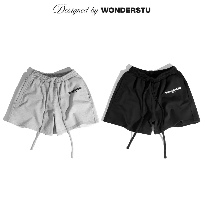 QUẦN SHORT NỈ CUA IN NỔI CAO THÀNH "STAR LOGO" WONDERSTU - UNISEX 400GSM