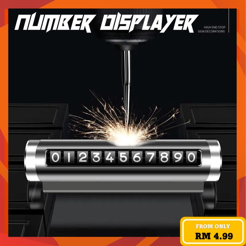 Metal Car Temporary Parking Universal Rotate Phone Number Plate ...