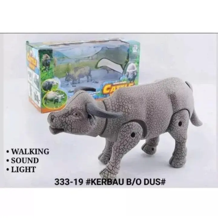 PROMO BISA COD Mainan Kerbau Baterai Castle World Jalan Suara Lampu MURAH / Mainan Edukasi Anak Banteng Jalan / Mainan Sapi Jalan Baterai Lampu Suara Murah 1