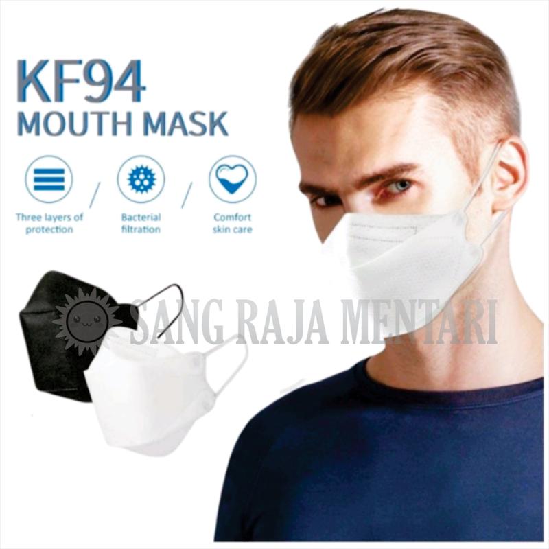 Masker KF94 Korea isi 10 Pcs 4ply Hitam Putih 2